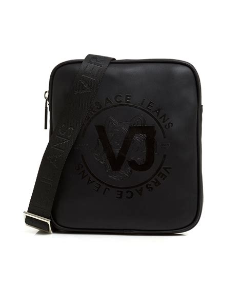 versace jeans messenger mag|versace messenger bag men's.